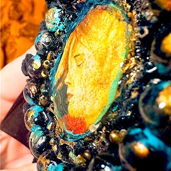 ARTIST handmade Victorian Black Kurt Cobain Cameo Mourning Headband - Picture 7 of 8